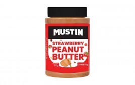 Mustin Strawberry Peanut Butter Creamy  Plastic Jar  1 kilogram